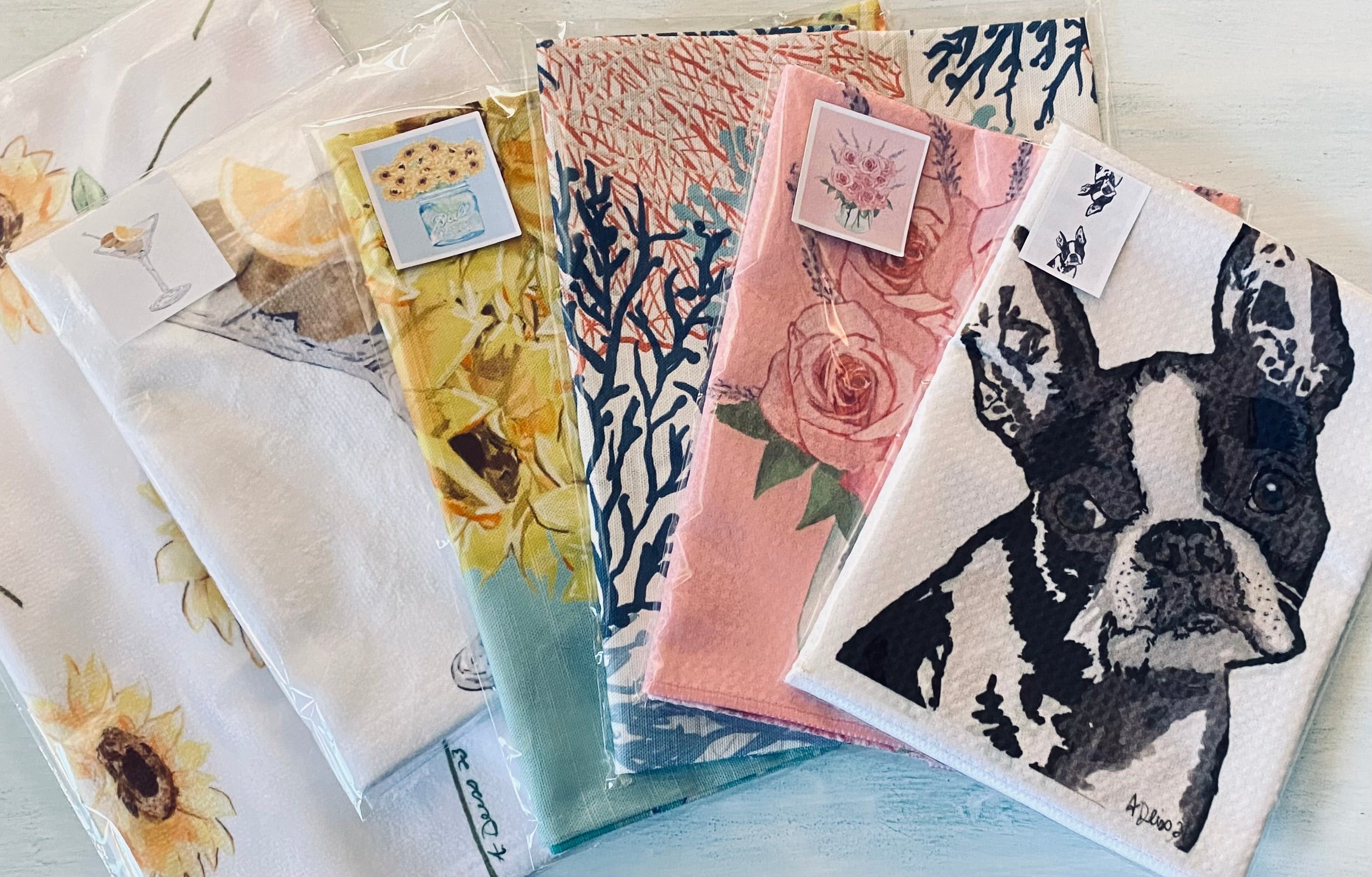 Microfiber Kitchen Towel - 85% microfiber polyester and 15% polyamide blend, quick-drying and highly absorbent - Blue Cava