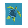 Sea Turtle Velveteen Plush Blanket — Soft Ocean-Inspired Throw for Kids & Beach Lovers