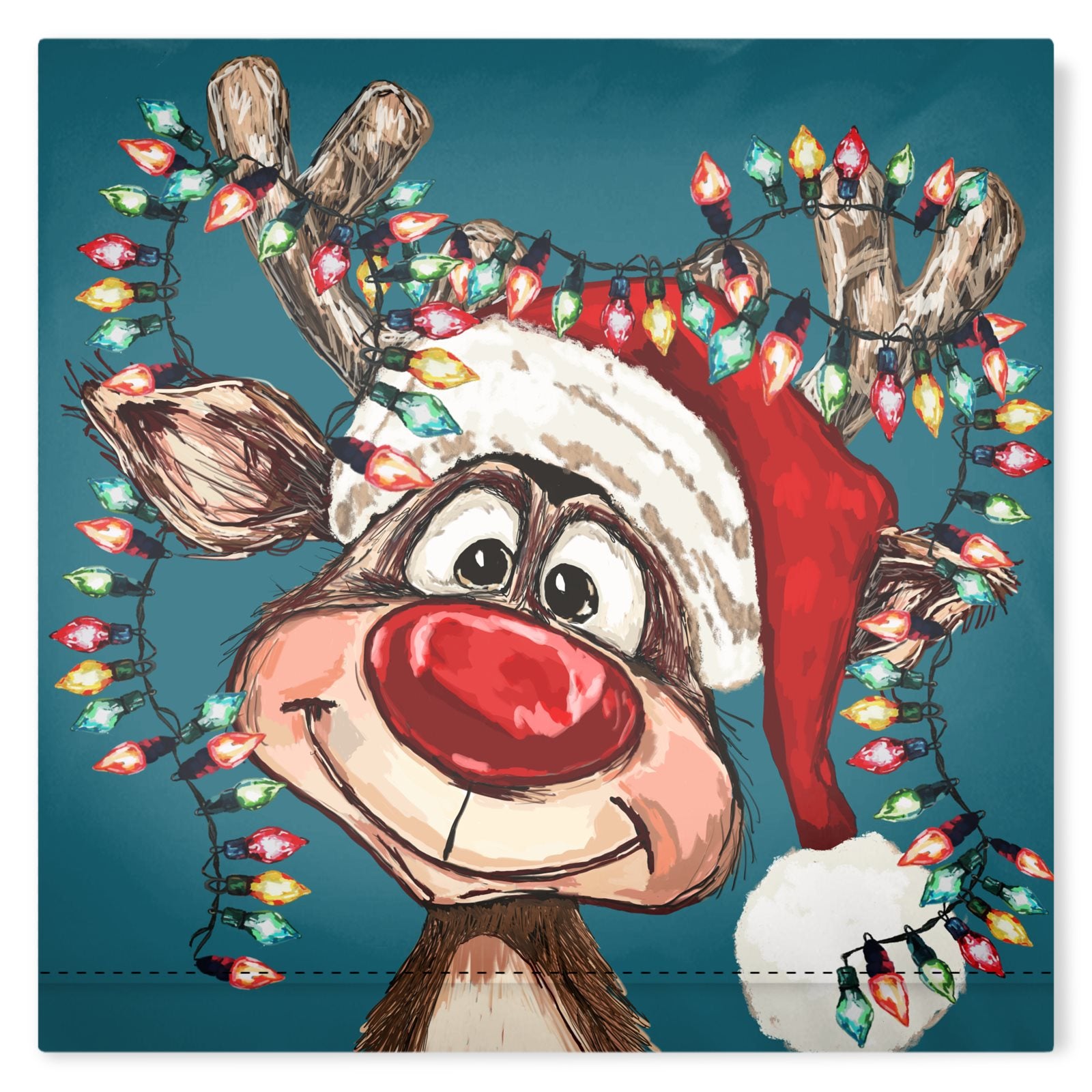 Festive Reindeer Euro Pillow Sham