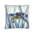 Swimming Sea Turtle Premium Pillow with Piping