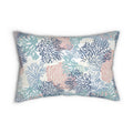 Pastel Coral Reef Lumbar Pillow | Coastal Throw Pillow