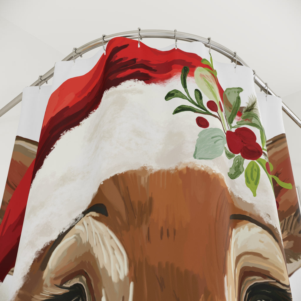 Christmas Reindeer Shower Curtain