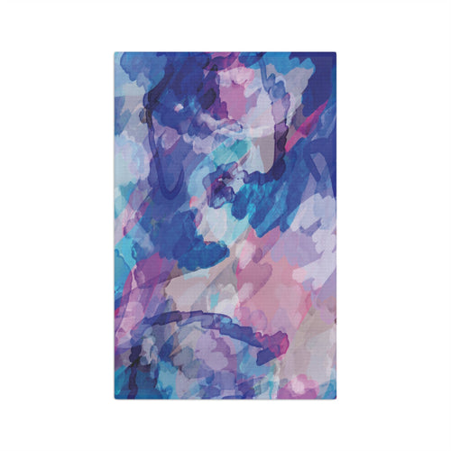 Abstract Watercolor Microfiber Waffle Kitchen Towel - Blue Cava