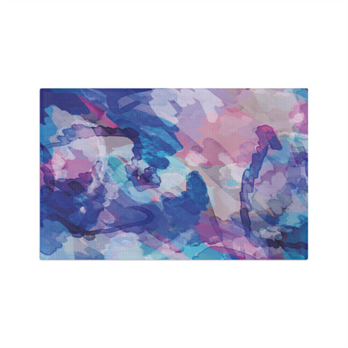 Abstract Watercolor Microfiber Waffle Kitchen Towel - Blue Cava