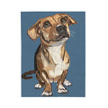 Adorable Dog - Inspired Velveteen Plush Blanket - Perfect for Pet Lovers - Blue Cava