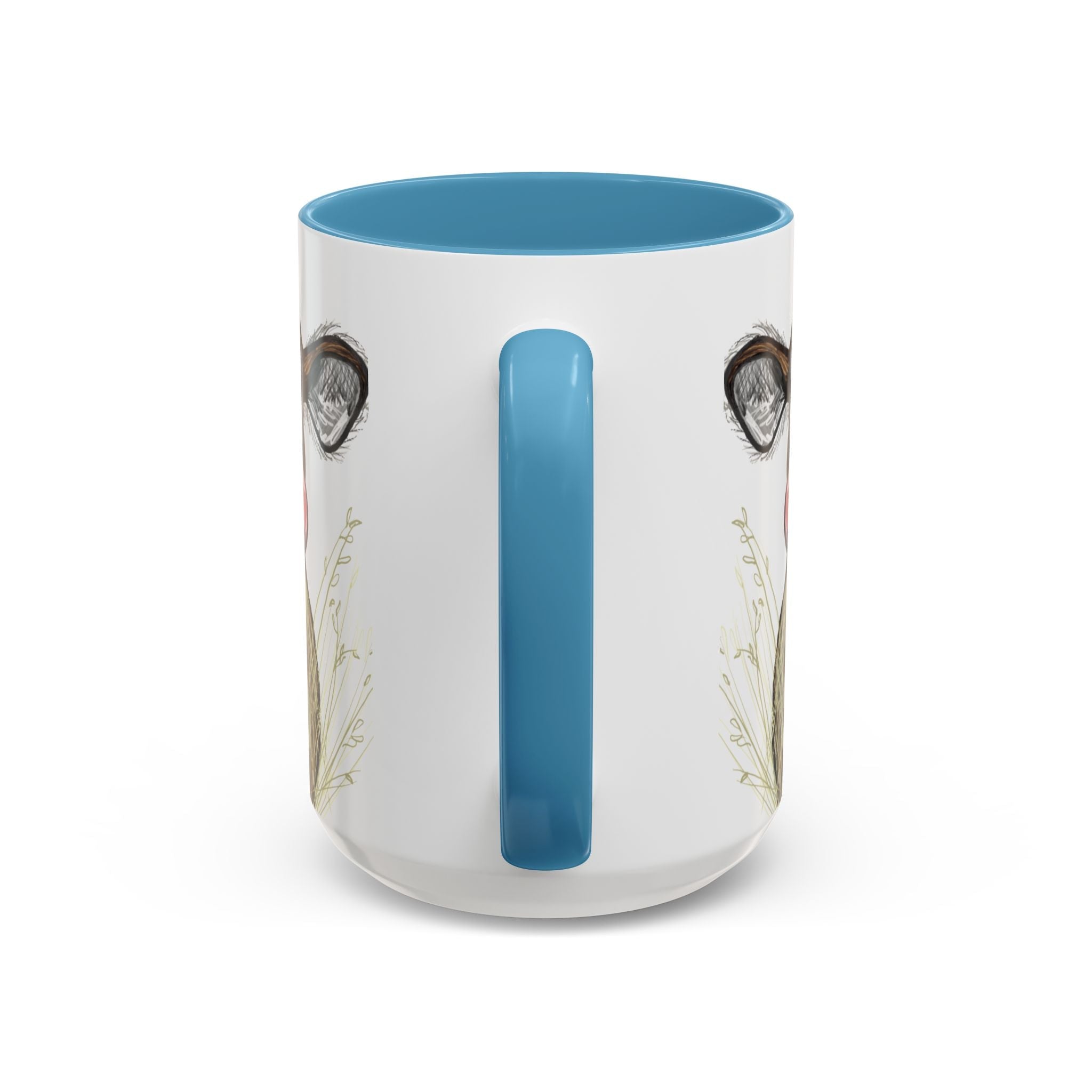 Adorable Farmhouse Cow Two Tone Ceramic Coffee Mugs - Blue Cava