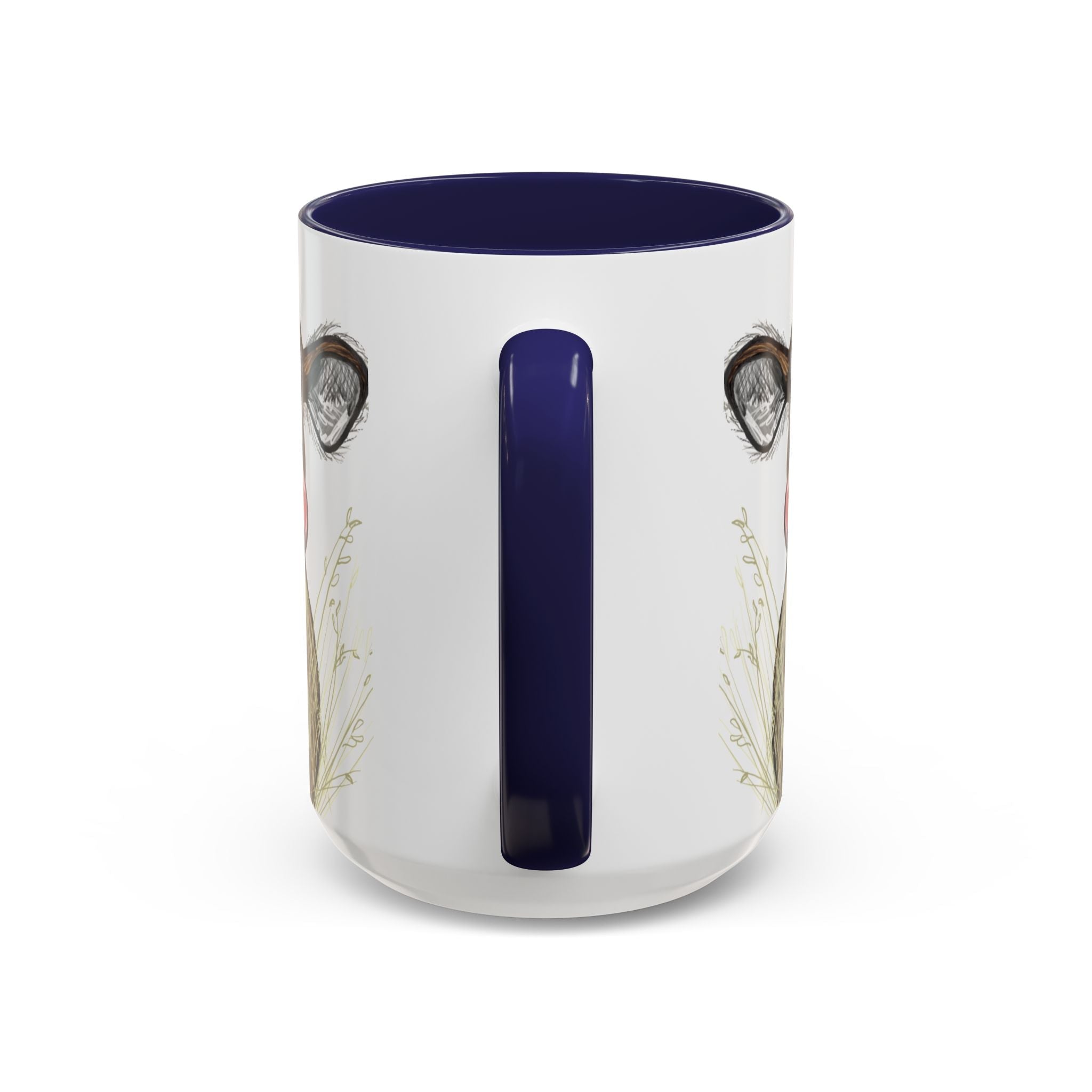Adorable Farmhouse Cow Two Tone Ceramic Coffee Mugs - Blue Cava