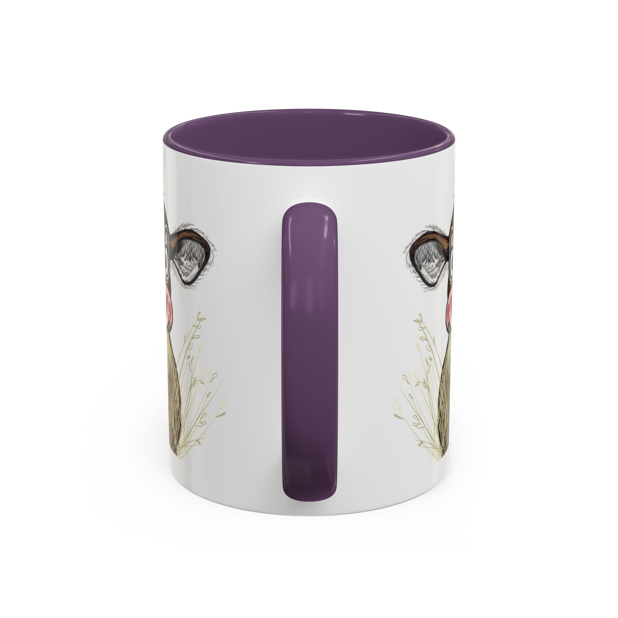 Adorable Farmhouse Cow Two Tone Ceramic Coffee Mugs - Blue Cava