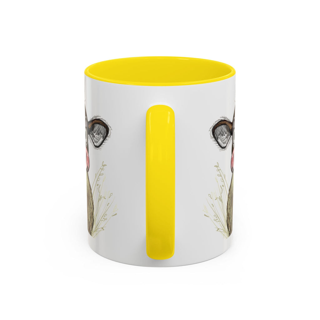 Adorable Farmhouse Cow Two Tone Ceramic Coffee Mugs - Blue Cava