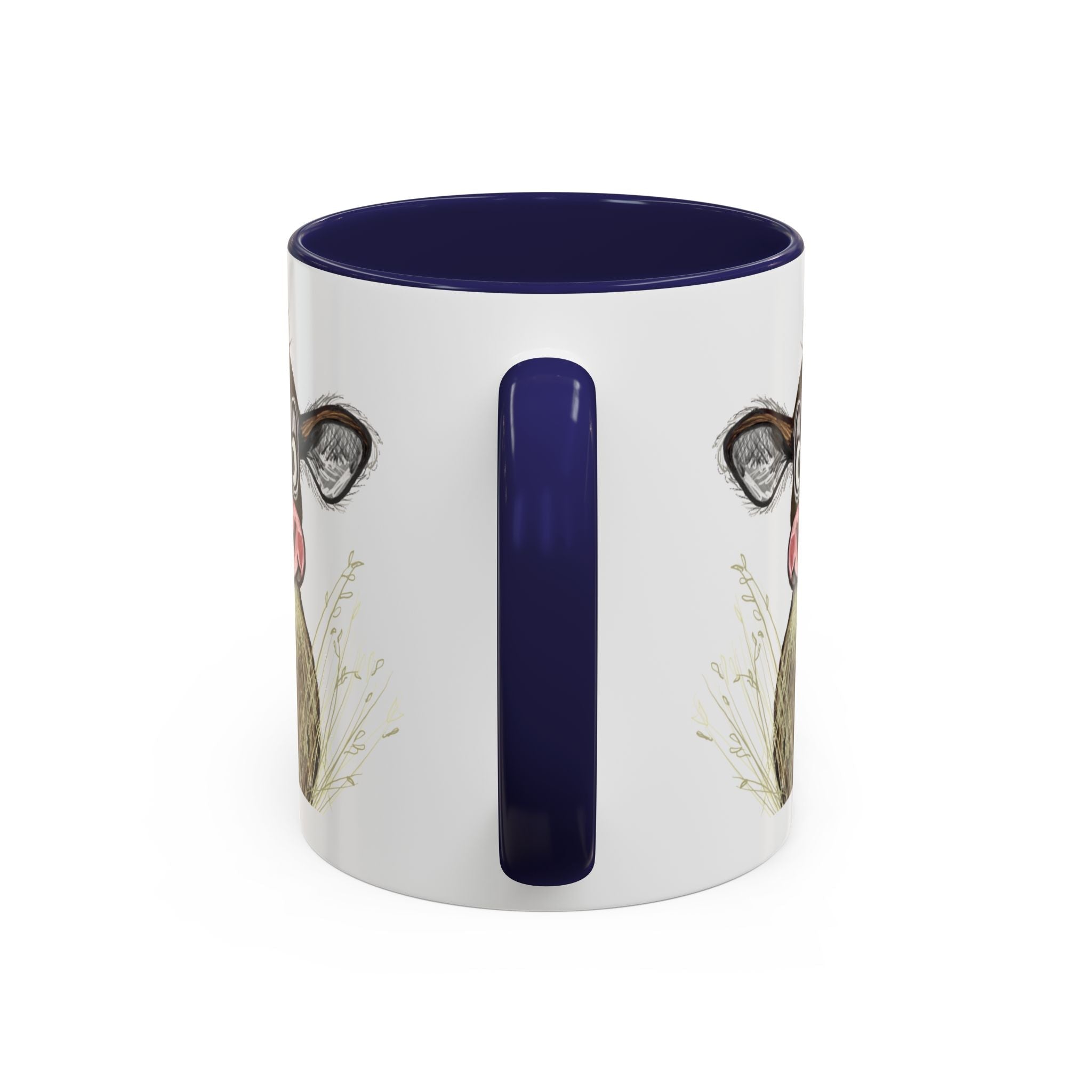 Adorable Farmhouse Cow Two Tone Ceramic Coffee Mugs - Blue Cava