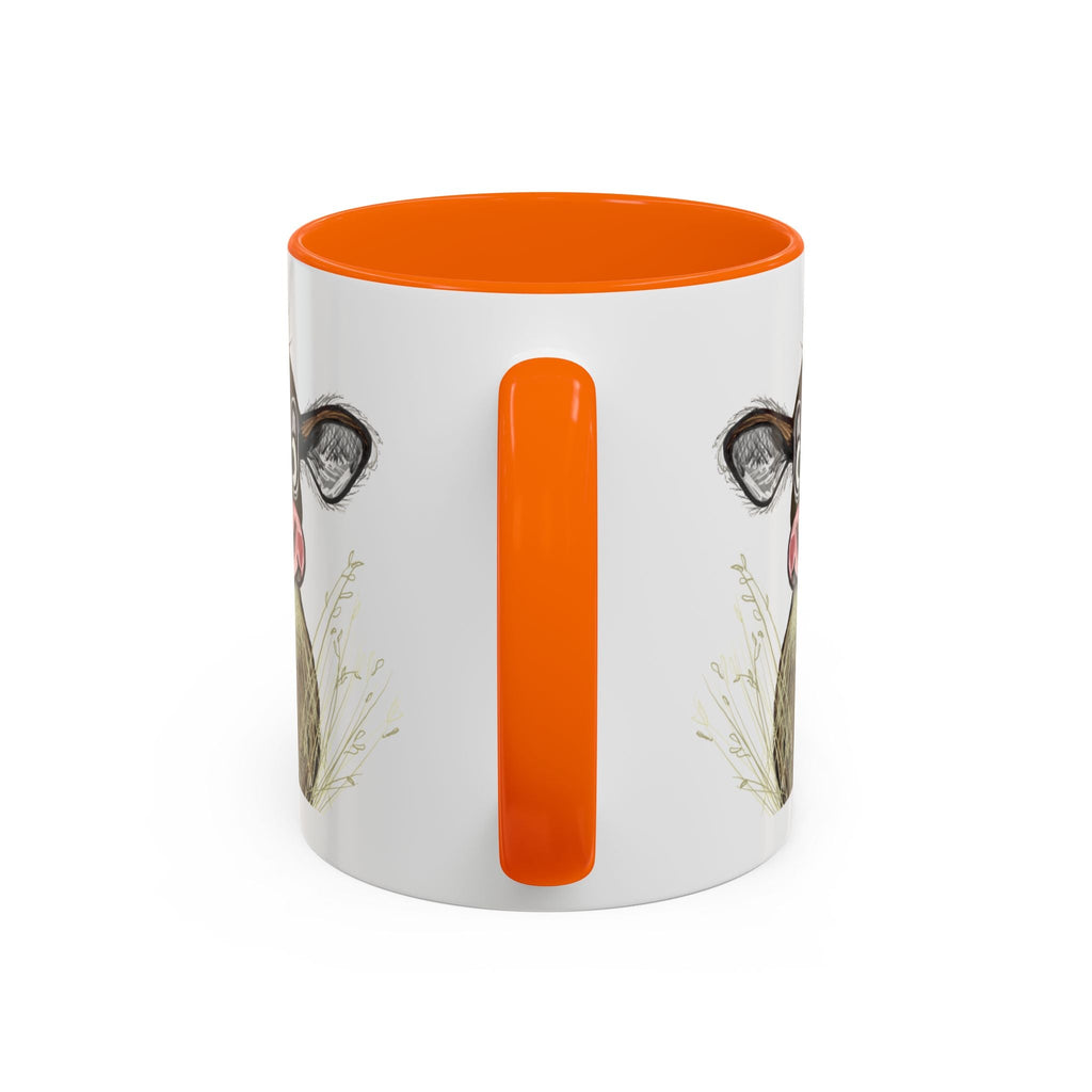 Adorable Farmhouse Cow Two Tone Ceramic Coffee Mugs - Blue Cava