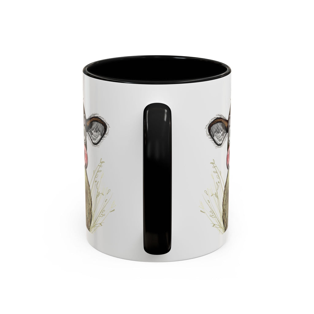 Adorable Farmhouse Cow Two Tone Ceramic Coffee Mugs - Blue Cava