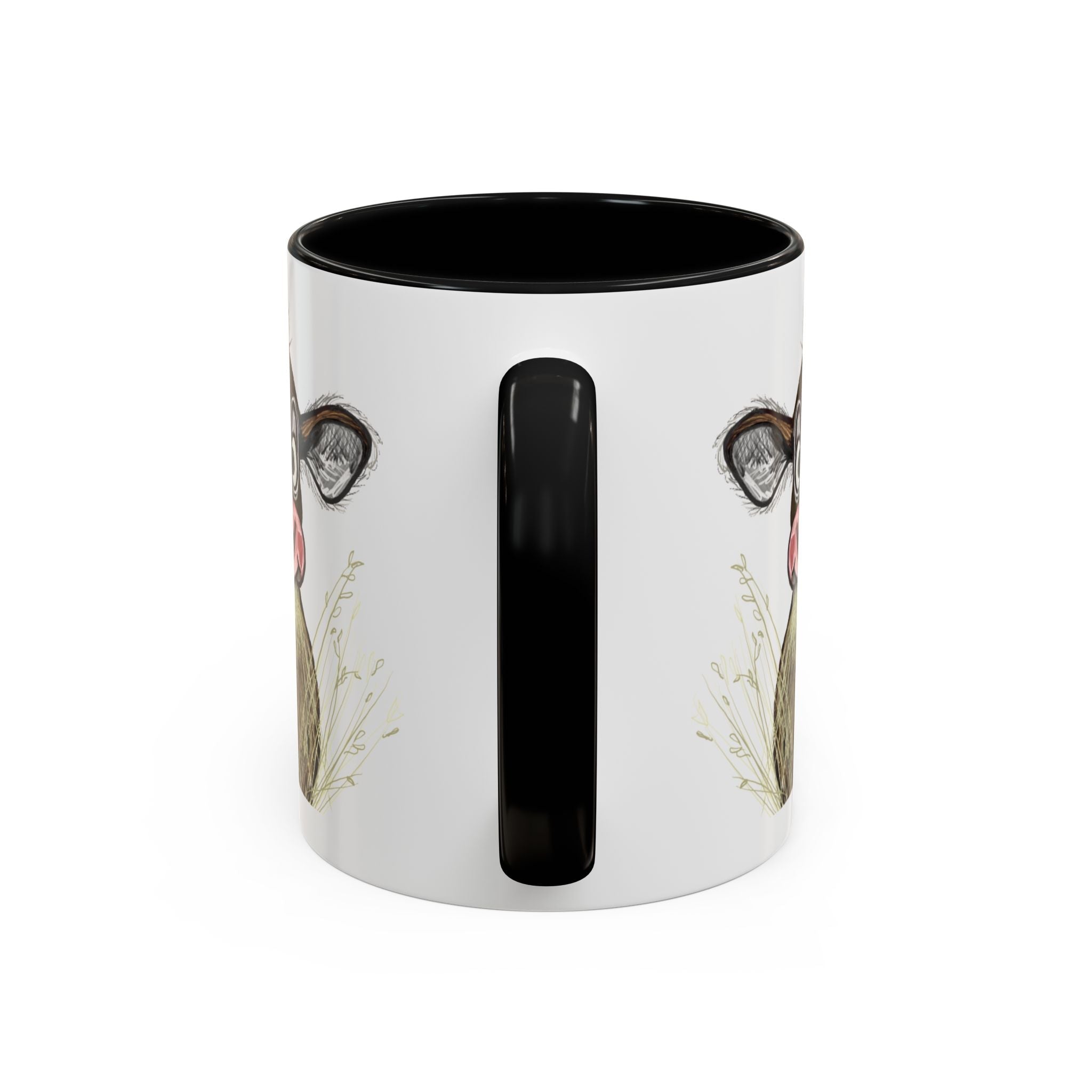 Adorable Farmhouse Cow Two Tone Ceramic Coffee Mugs - Blue Cava