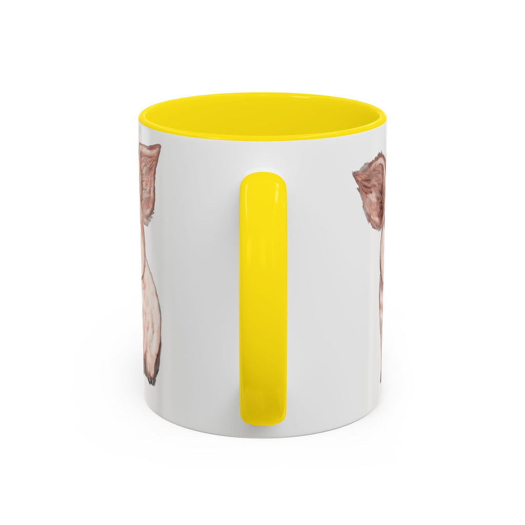 Adorable Piglet Two Tone Ceramic Coffee Mug - Blue Cava