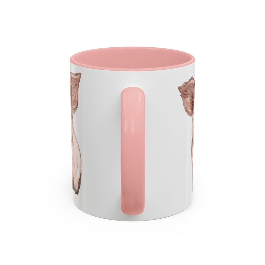 Adorable Piglet Two Tone Ceramic Coffee Mug - Blue Cava
