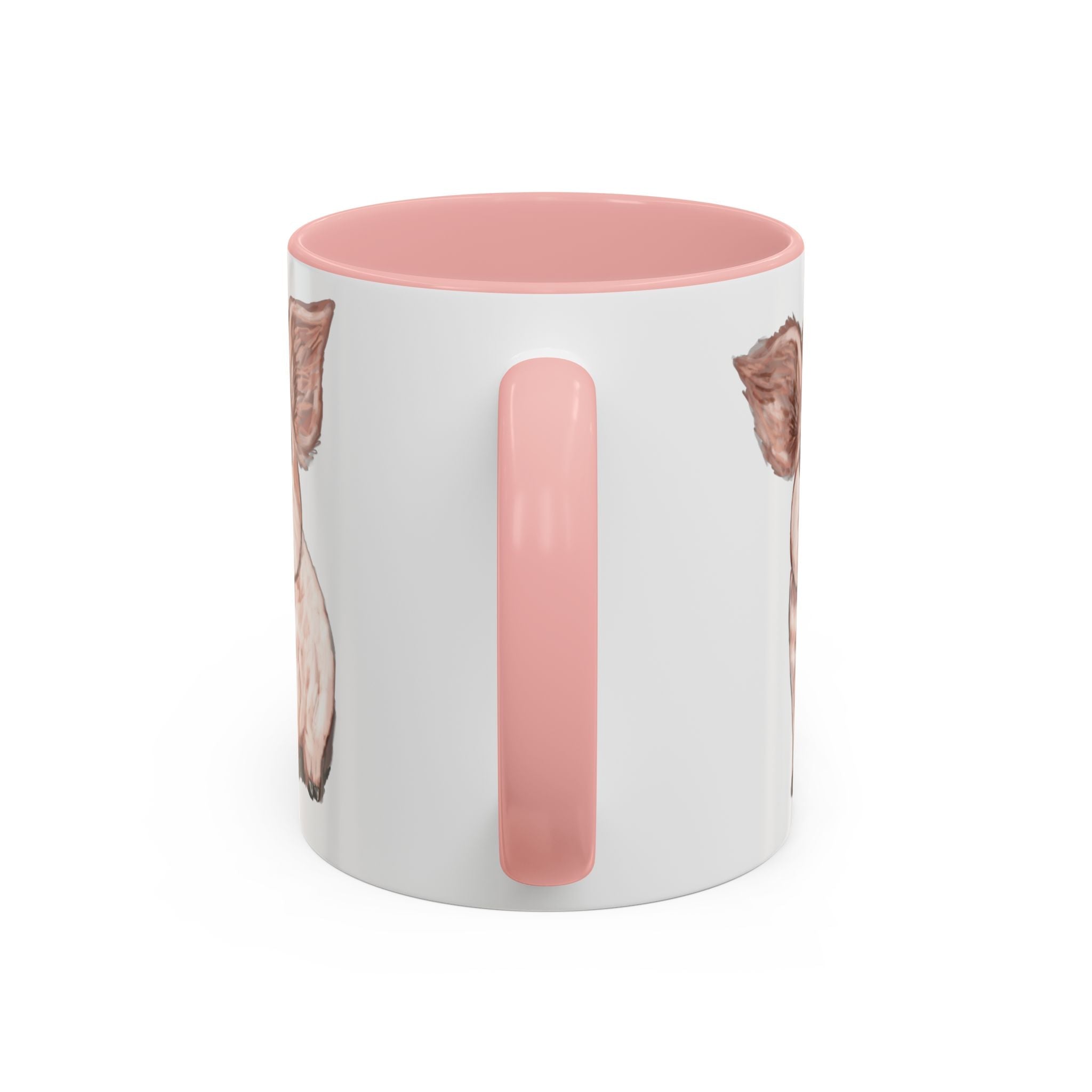 Adorable Piglet Two Tone Ceramic Coffee Mug - Blue Cava
