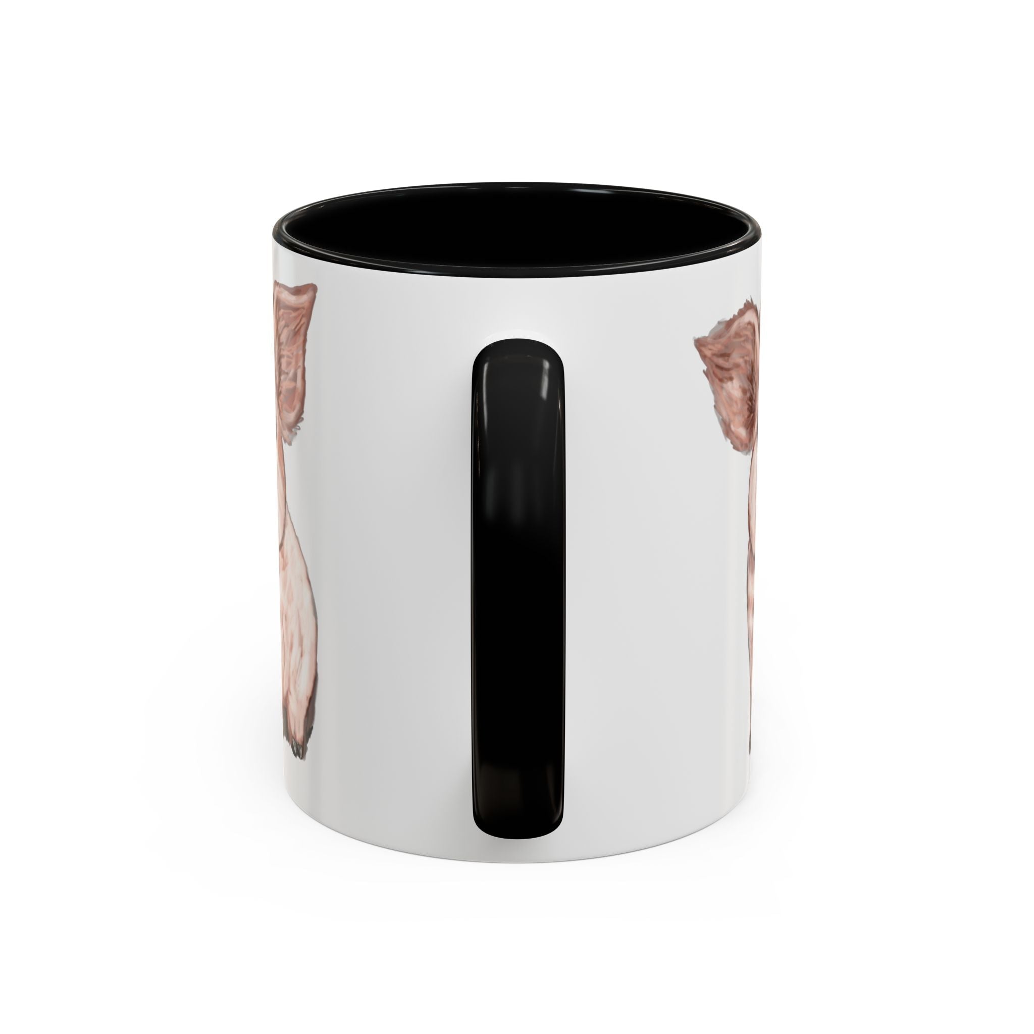 Adorable Piglet Two Tone Ceramic Coffee Mug - Blue Cava