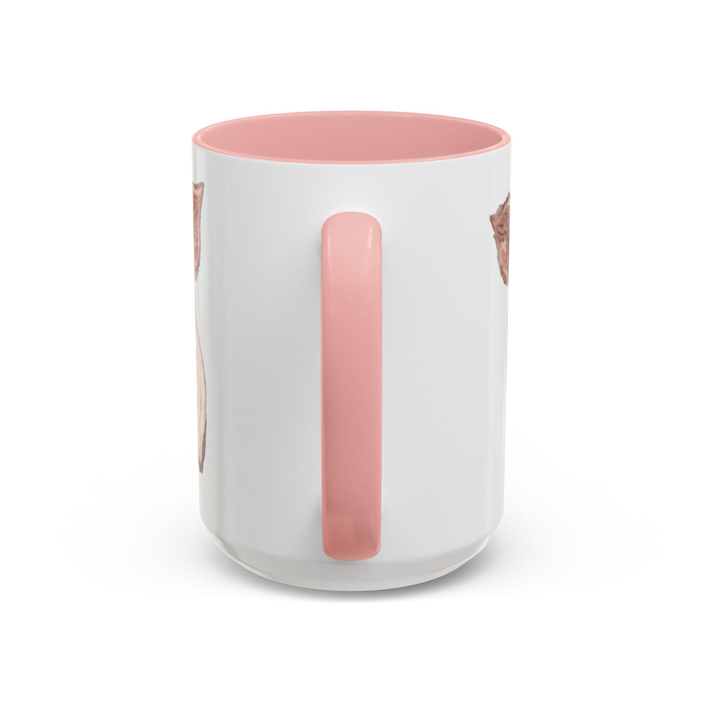 Adorable Piglet Two Tone Ceramic Coffee Mug - Blue Cava