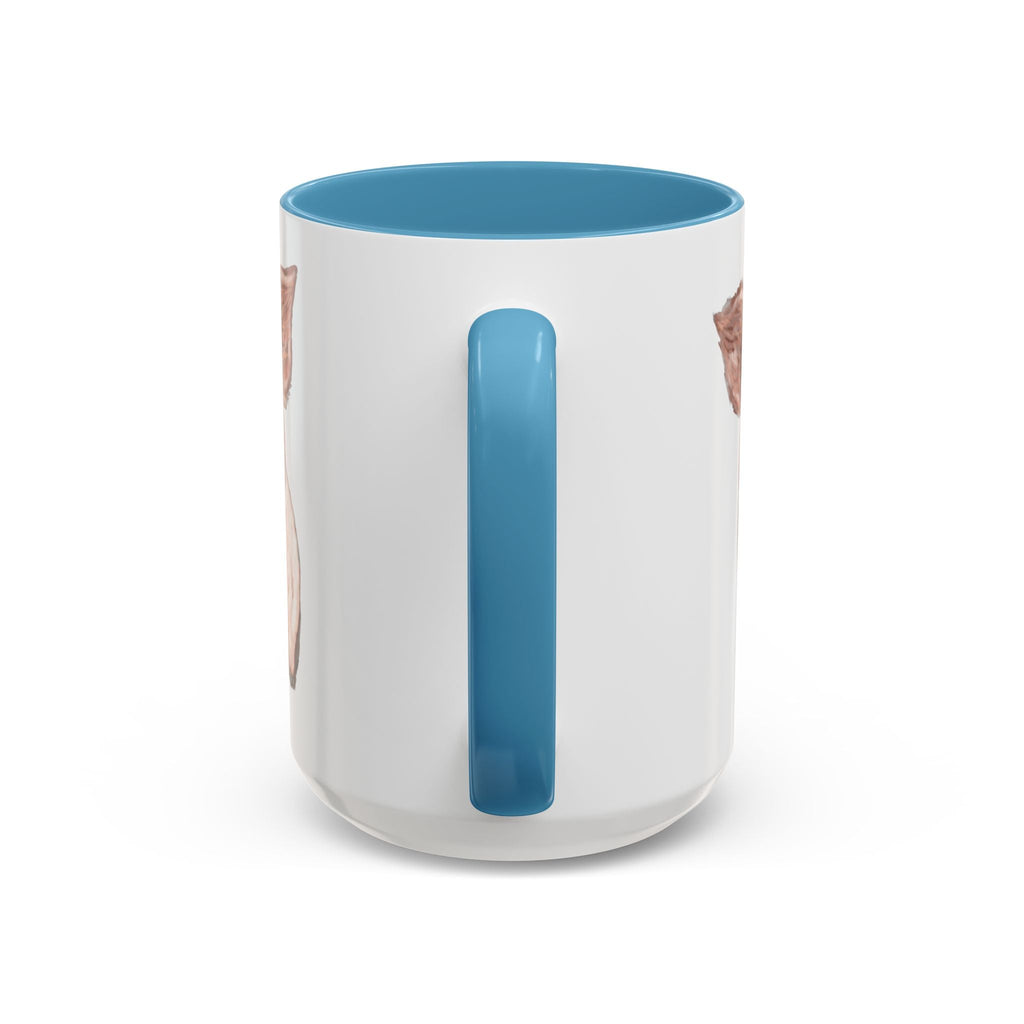 Adorable Piglet Two Tone Ceramic Coffee Mug - Blue Cava