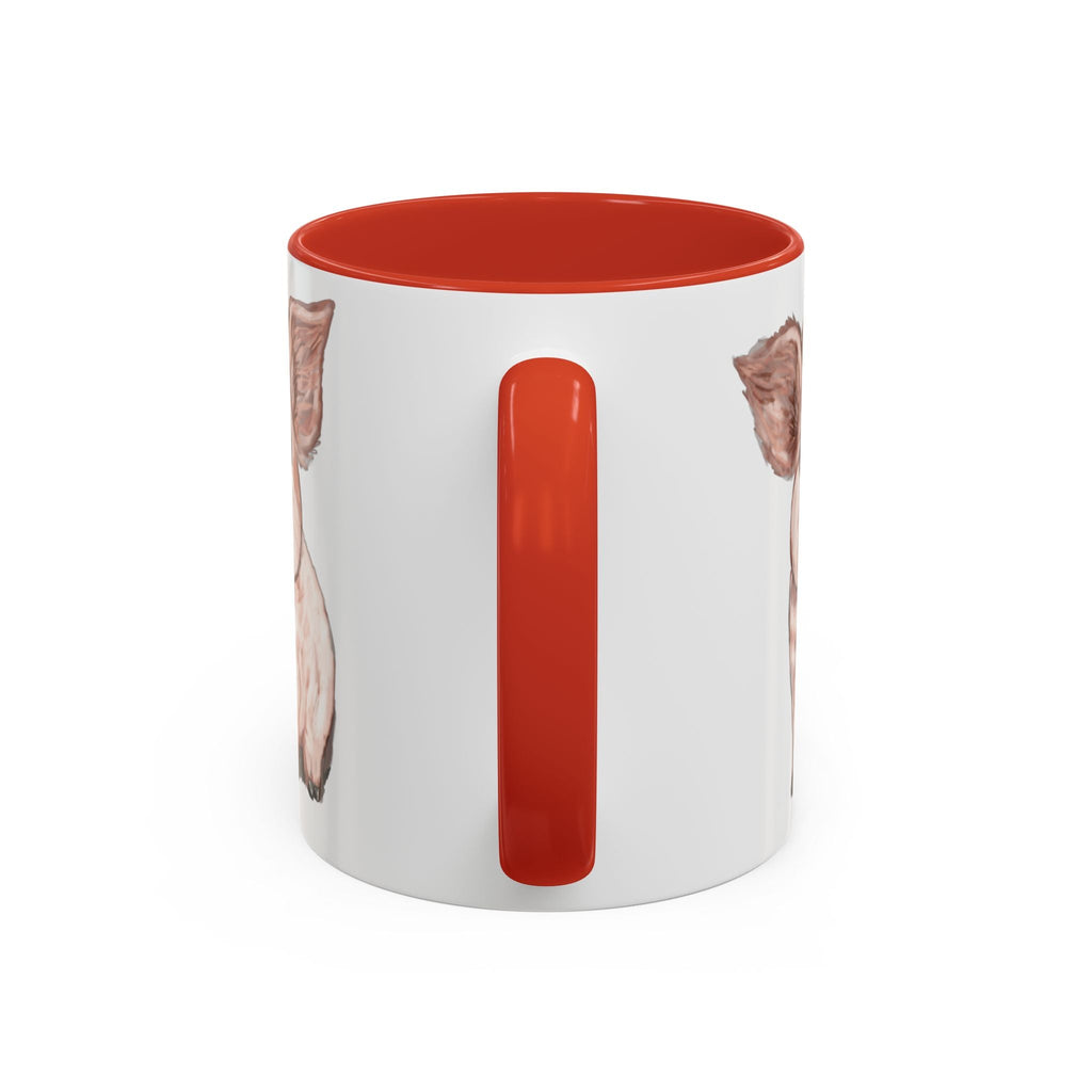 Adorable Piglet Two Tone Ceramic Coffee Mug - Blue Cava