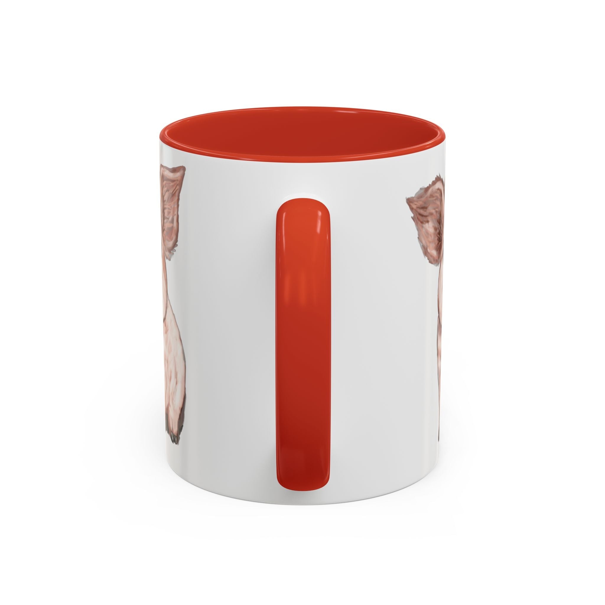 Adorable Piglet Two Tone Ceramic Coffee Mug - Blue Cava