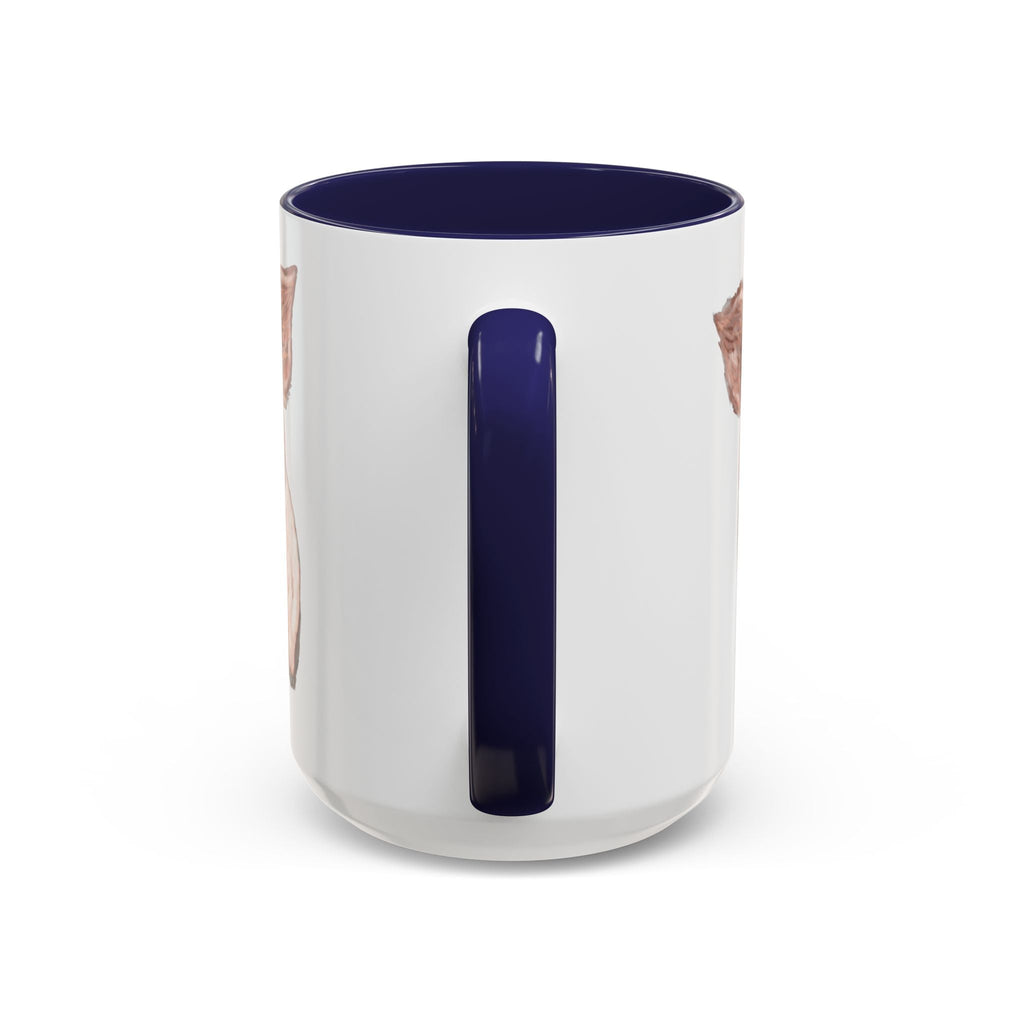 Adorable Piglet Two Tone Ceramic Coffee Mug - Blue Cava