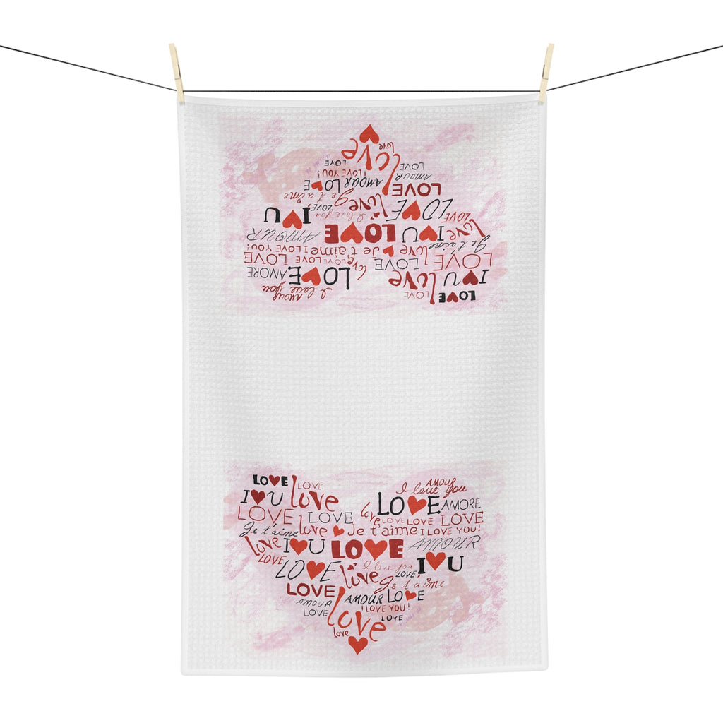 Amore Microfiber Waffle Kitchen Towel - Blue Cava