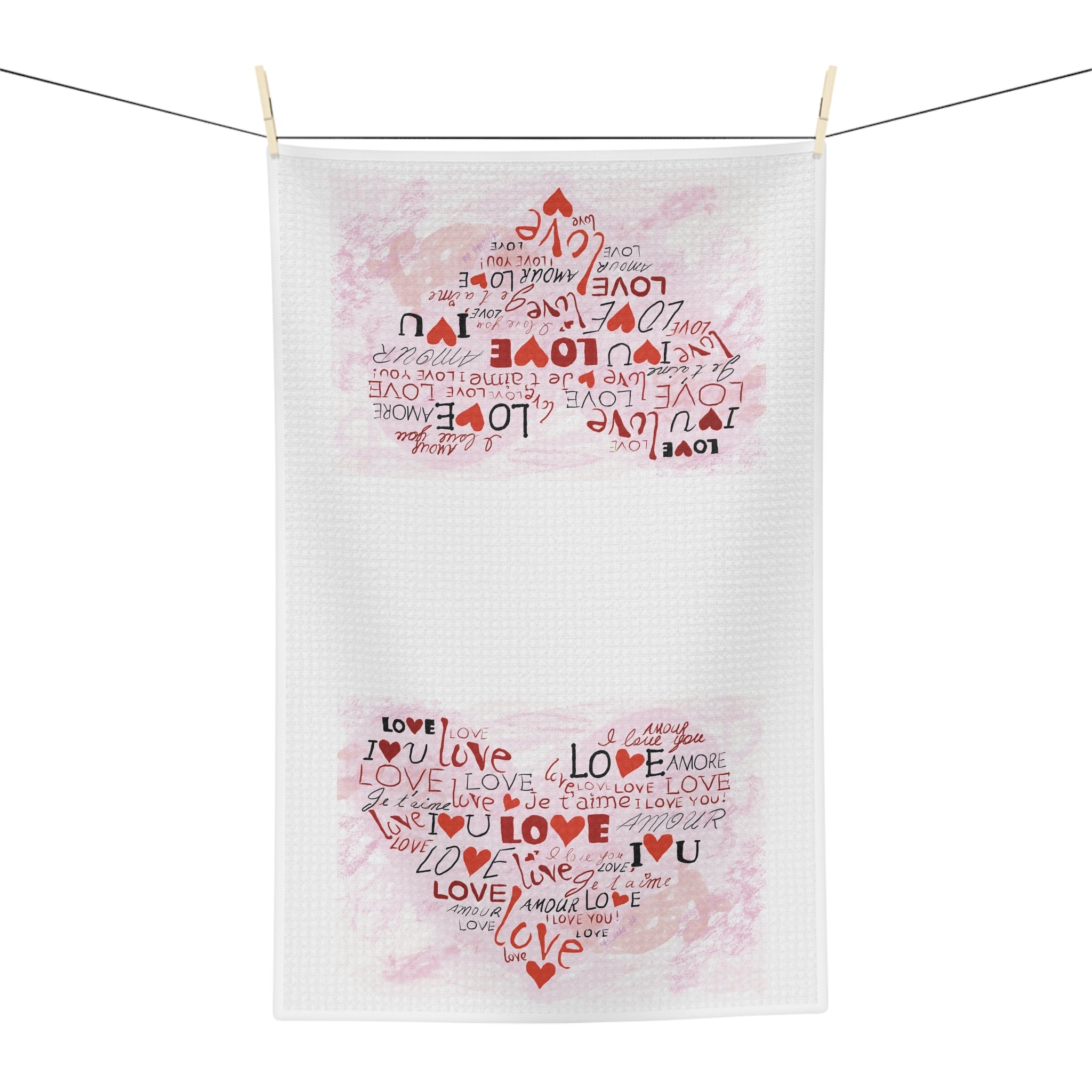 Amore Microfiber Waffle Kitchen Towel - Blue Cava