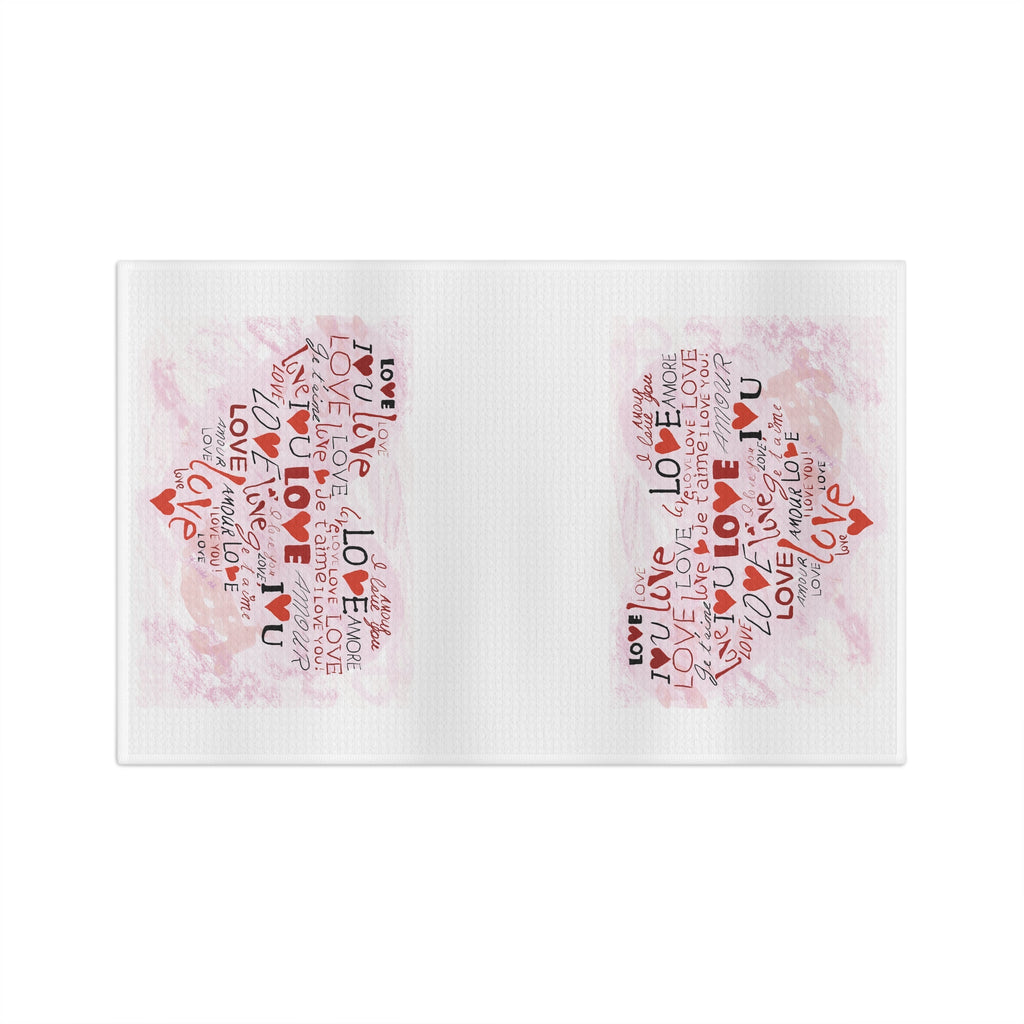 Amore Microfiber Waffle Kitchen Towel - Blue Cava