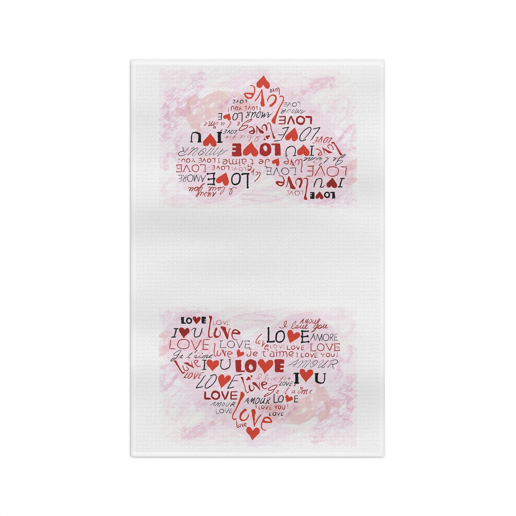 Amore Microfiber Waffle Kitchen Towel - Blue Cava