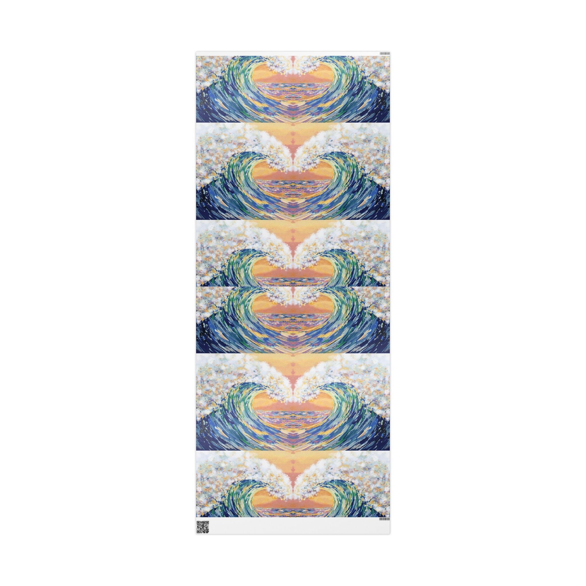 Artistic Ocean Wave Wrapping Paper - Eco - Friendly - Blue Cava