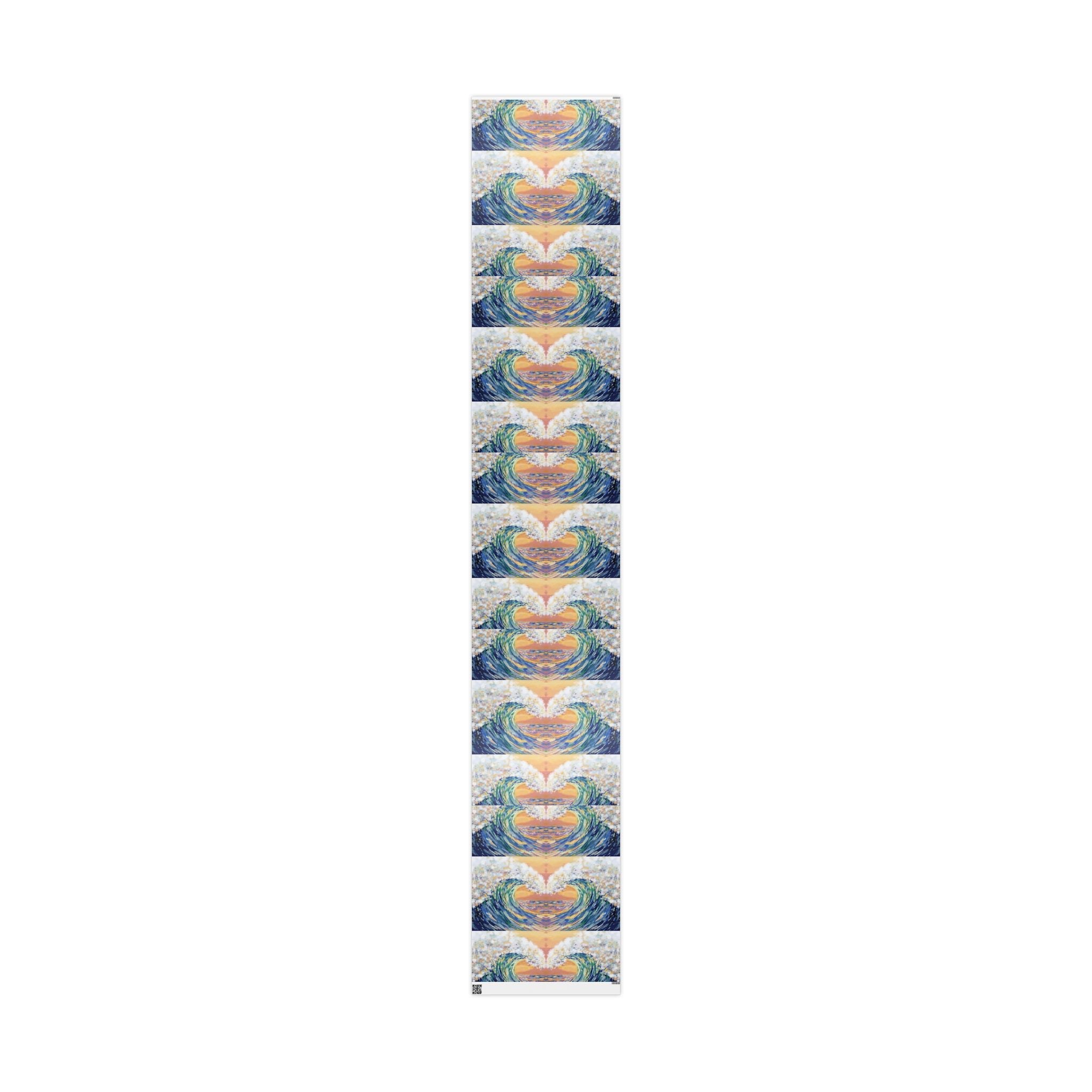 Artistic Ocean Wave Wrapping Paper - Eco - Friendly - Blue Cava