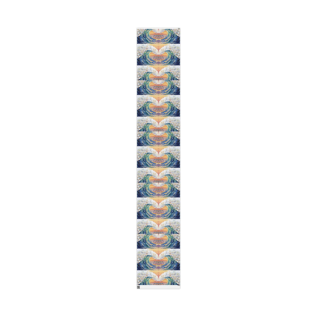 Artistic Ocean Wave Wrapping Paper - Eco-Friendly - Blue Cava