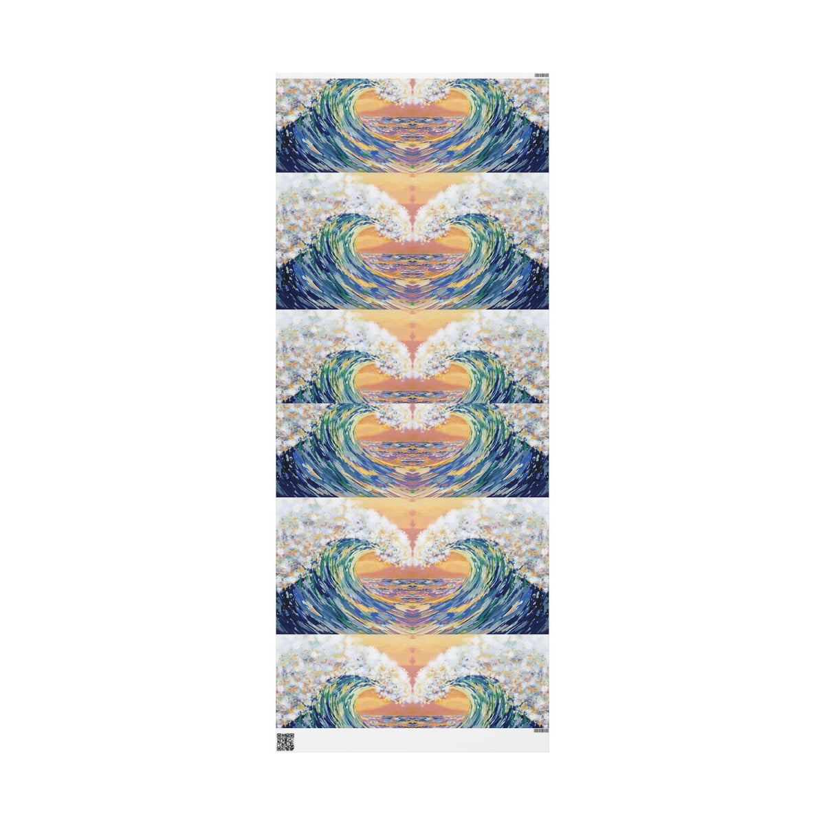 Artistic Ocean Wave Wrapping Paper - Eco-Friendly - Blue Cava