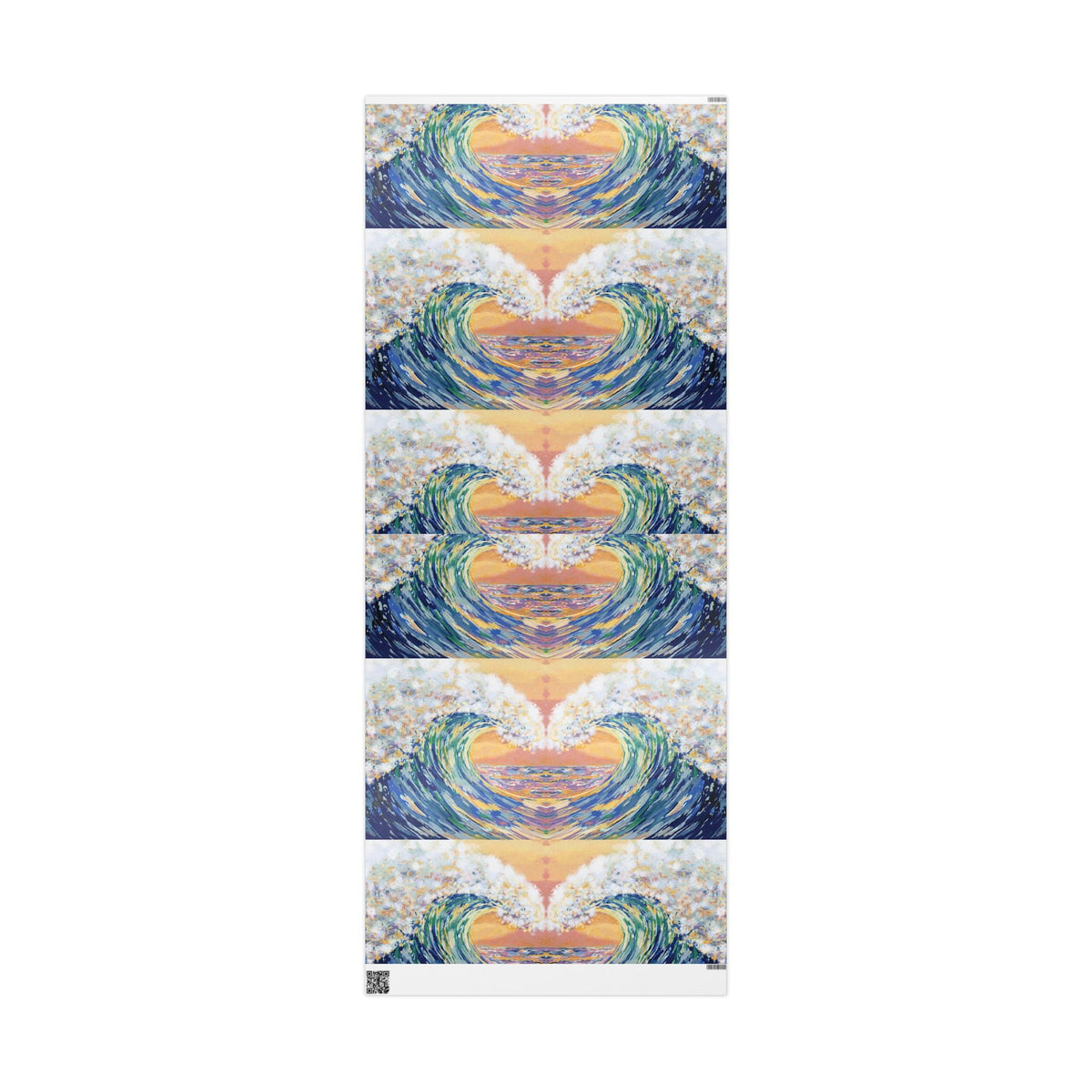 Artistic Ocean Wave Wrapping Paper - Eco-Friendly - Blue Cava