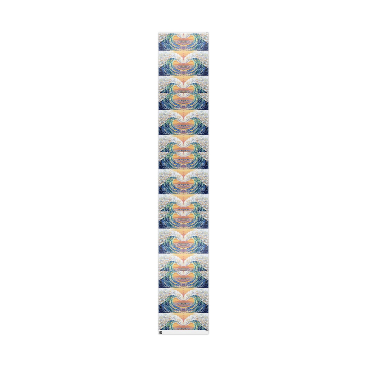 Artistic Ocean Wave Wrapping Paper - Eco-Friendly - Blue Cava