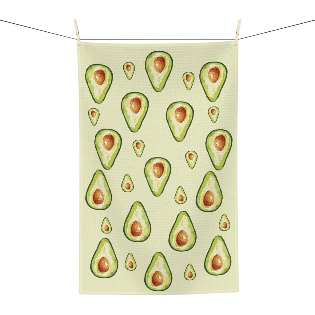 Avocado Microfiber Waffle Kitchen Towel - Blue Cava