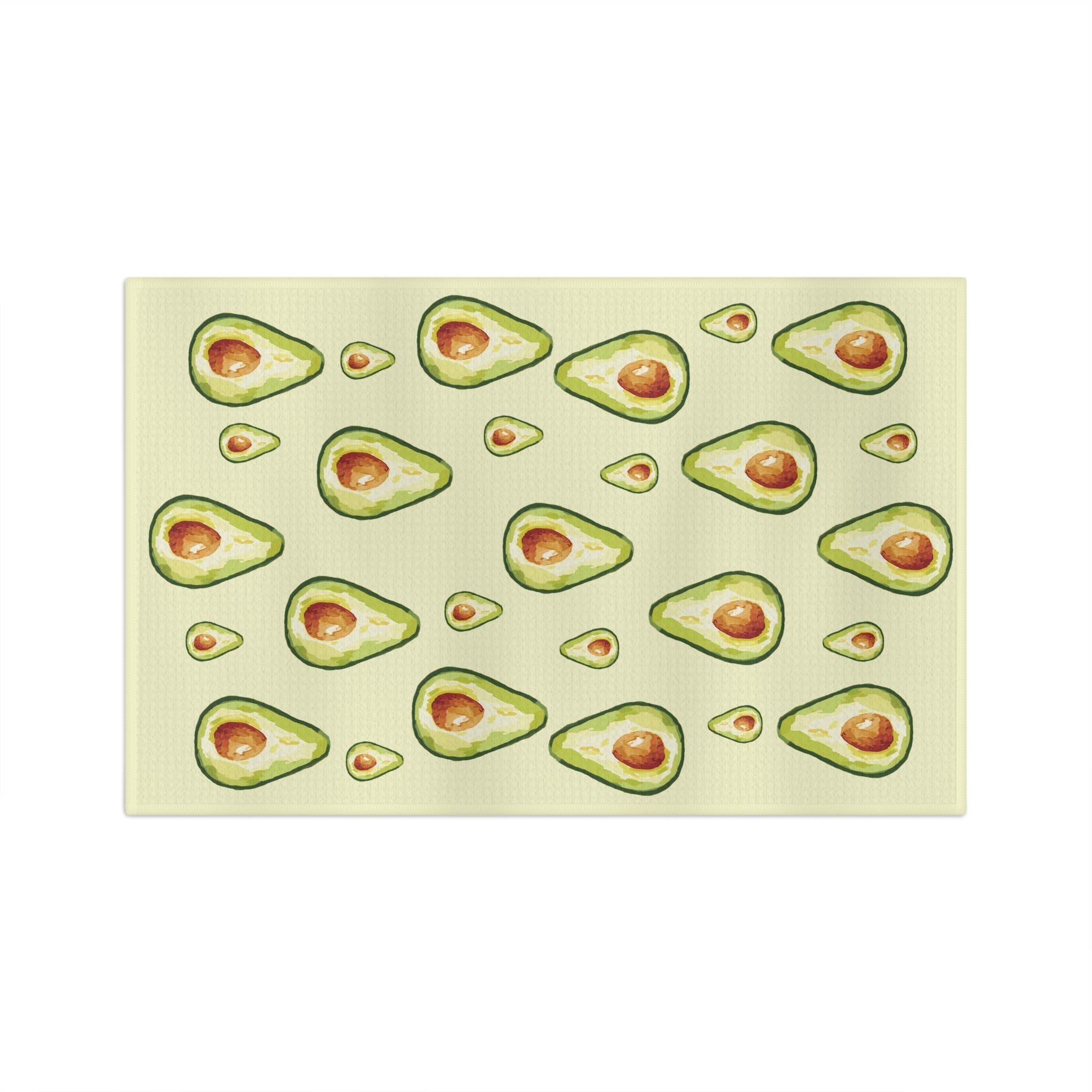 Avocado Microfiber Waffle Kitchen Towel - Blue Cava