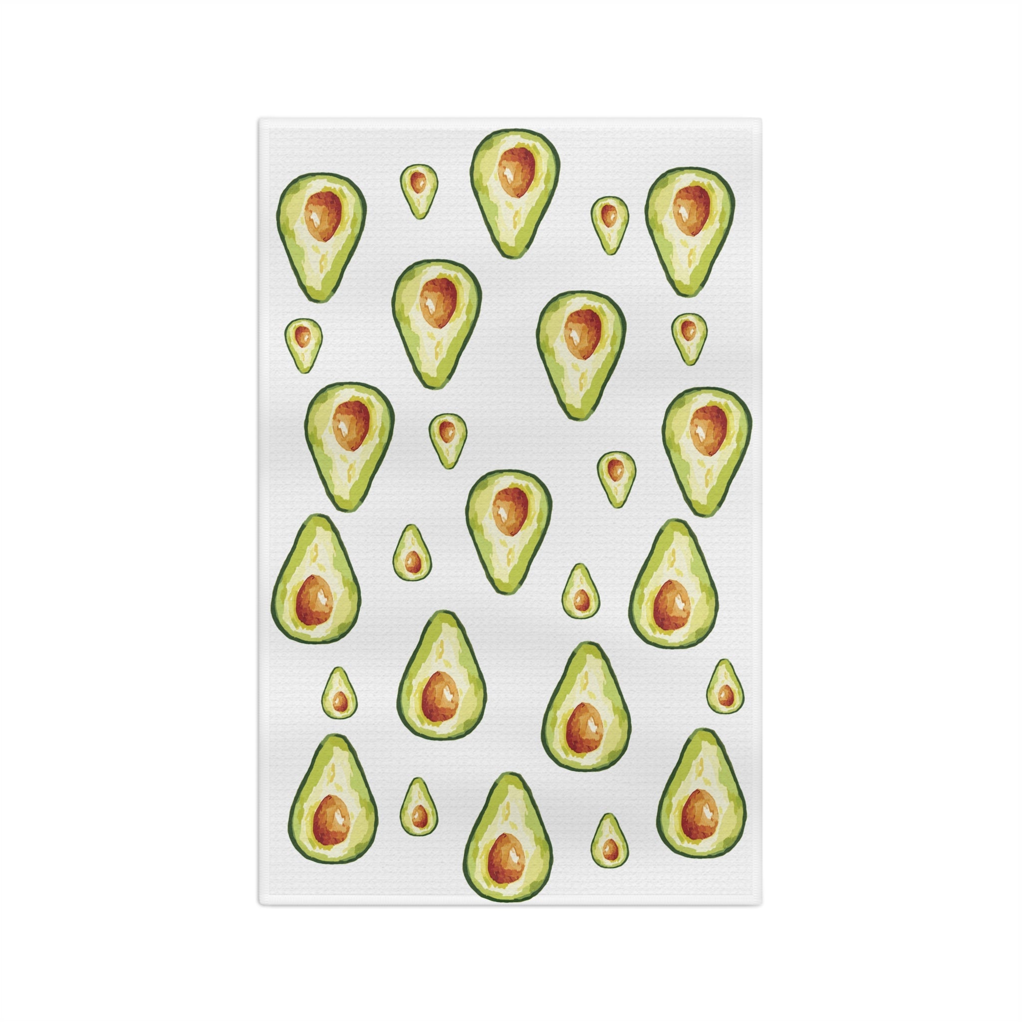 Avocado Pattern Microfiber Waffle Kitchen Towel - Blue Cava