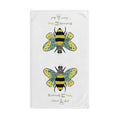 Bee Flower Cotton Hand Towel - Blue Cava