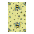 Bee Flower Cotton Kitchen Tea Towels 18 x 30 in cotton twill or polyester- Blue Cava