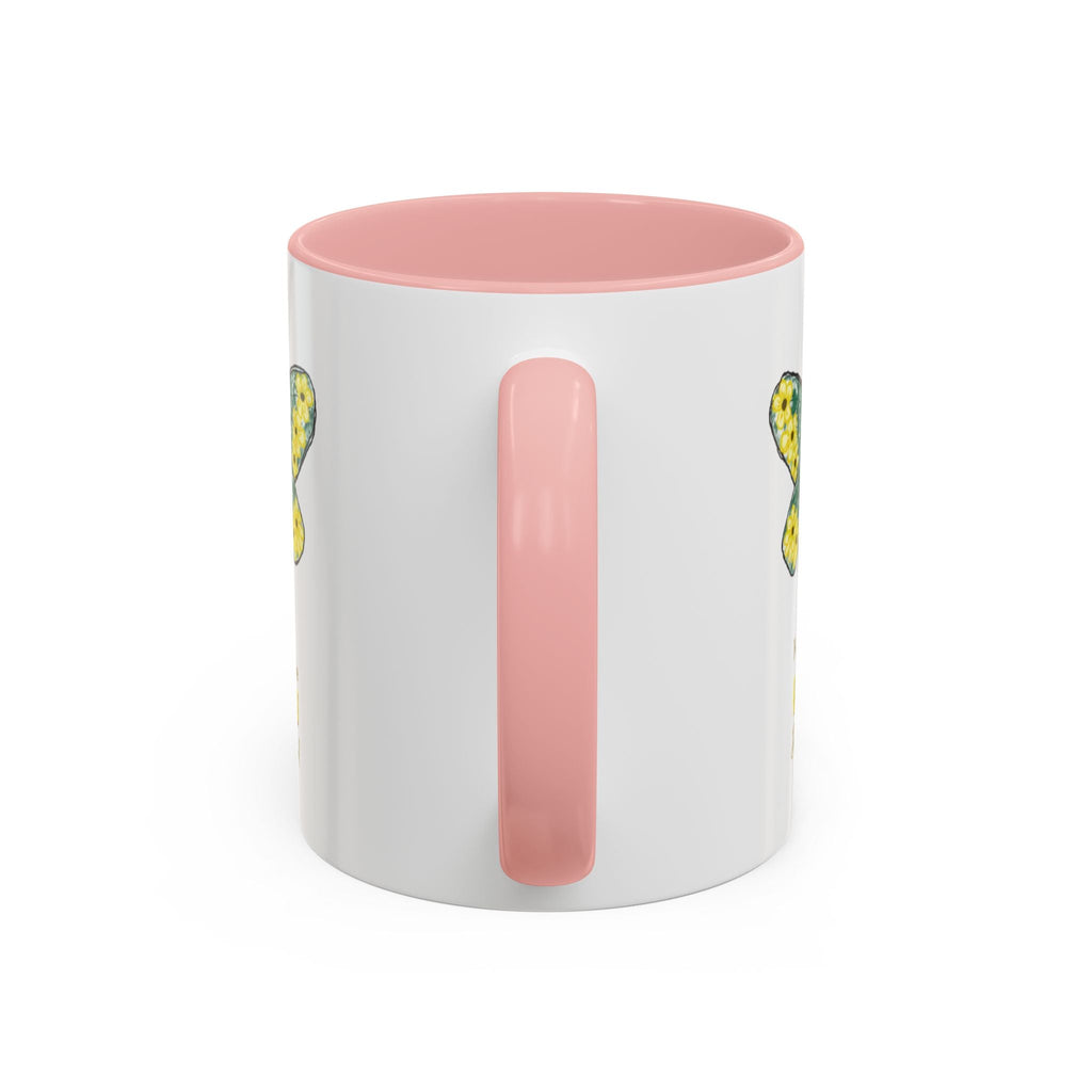 Bee Flower Two Tone Ceramic Coffee Mugs - Blue Cava