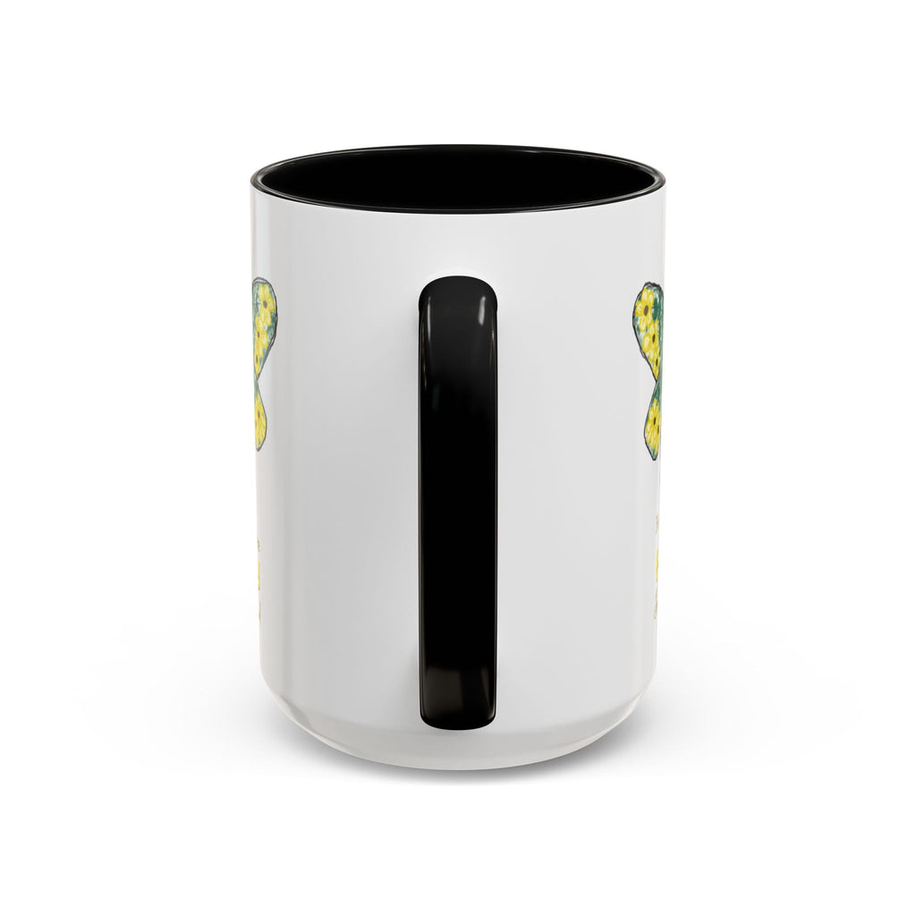 Bee Flower Two Tone Ceramic Coffee Mugs - Blue Cava