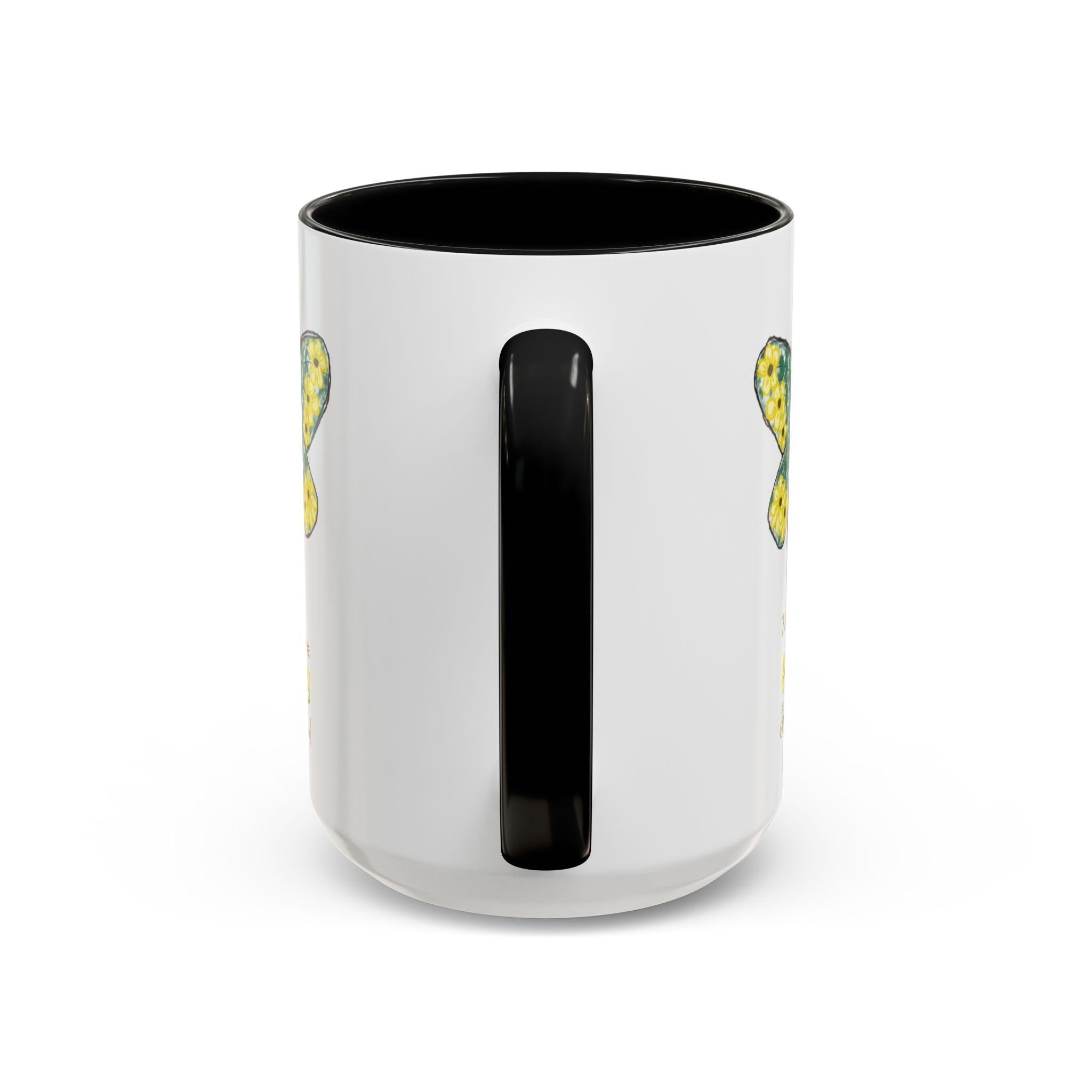 Bee Flower Two Tone Ceramic Coffee Mugs - Blue Cava