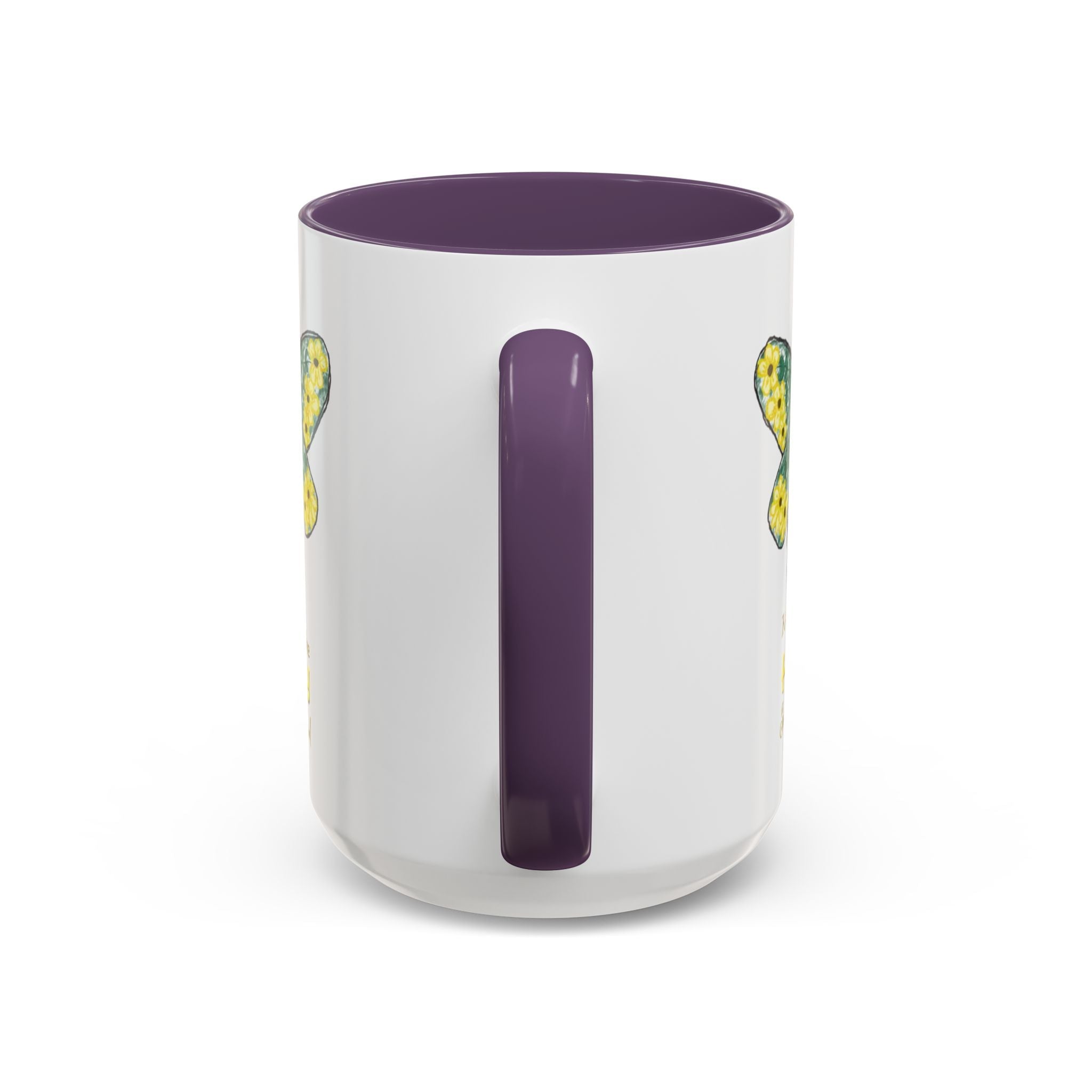 Bee Flower Two Tone Ceramic Coffee Mugs - Blue Cava
