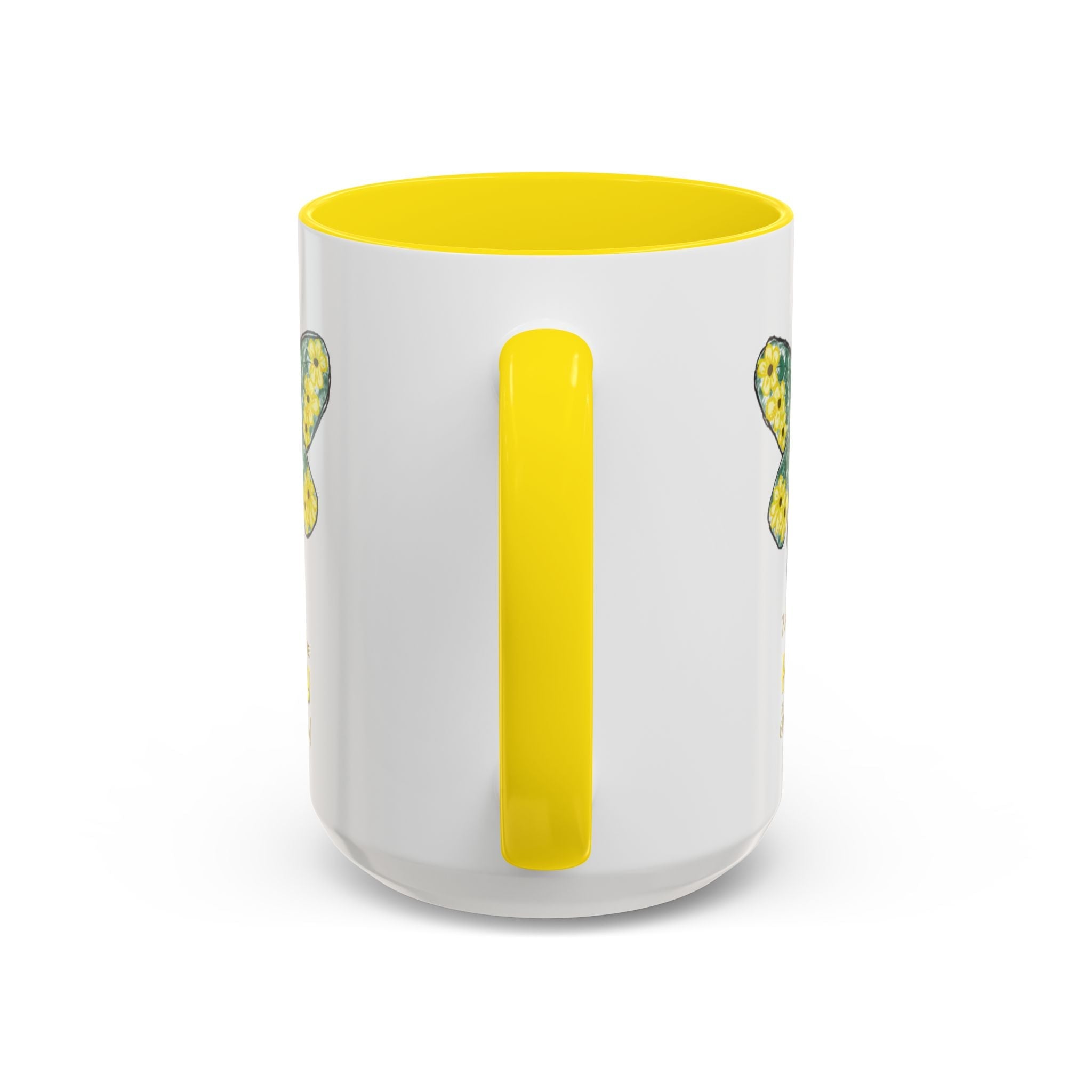 Bee Flower Two Tone Ceramic Coffee Mugs - Blue Cava