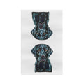 Black Labrador Microfiber Waffle Kitchen Towel — Dog Portrait Kitchen Towel - Blue Cava