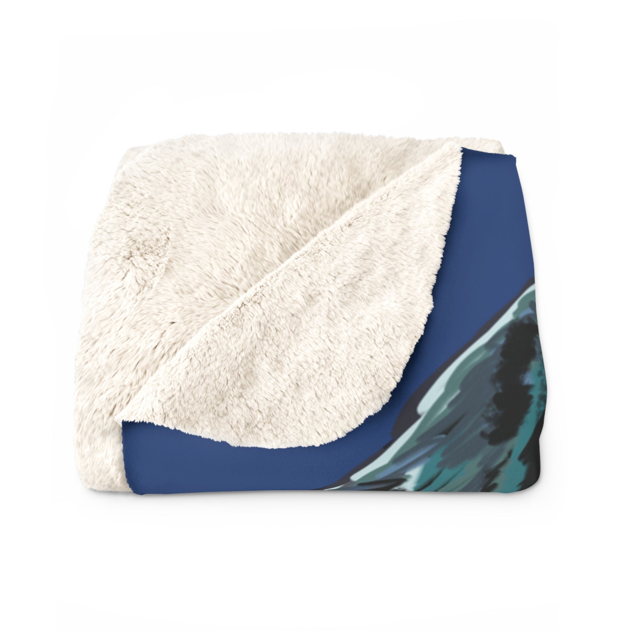 Black Labrador Sherpa Fleece Blanket - Blue Cava