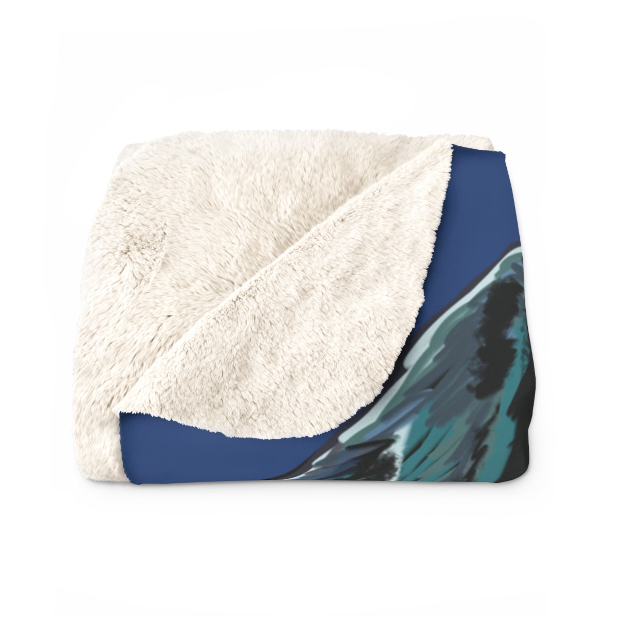 Black Labrador Sherpa Fleece Blanket - Blue Cava