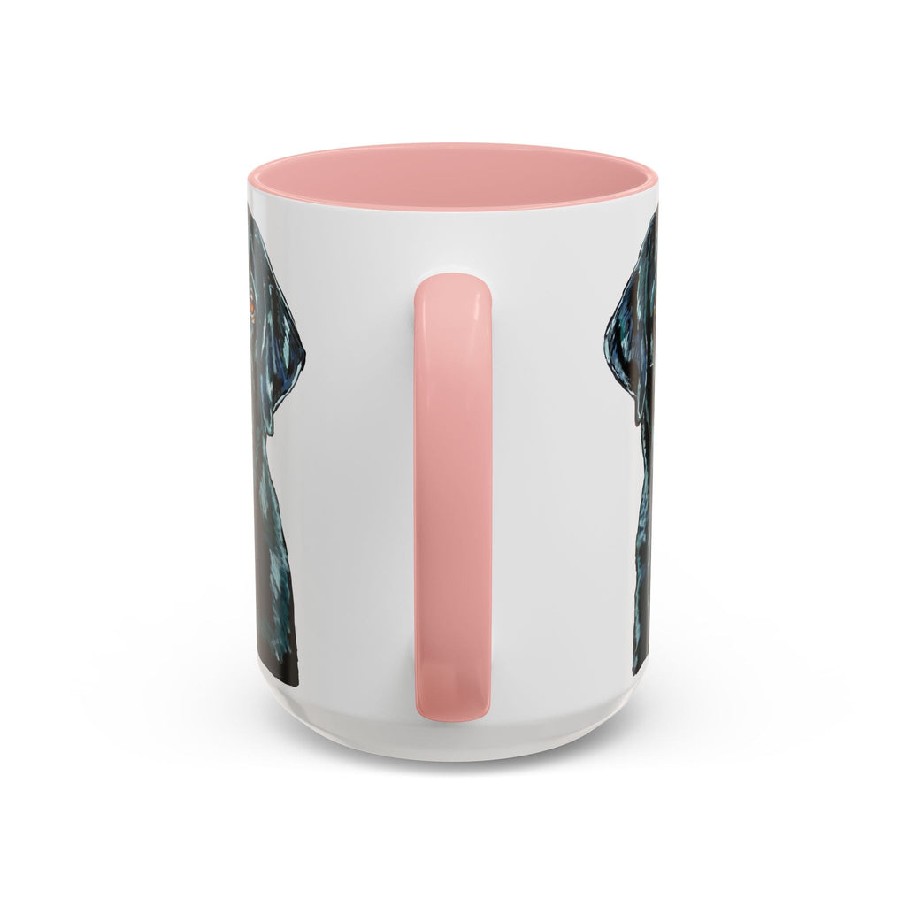 Black Labrador Two Tone Ceramic Coffee Mug - Blue Cava